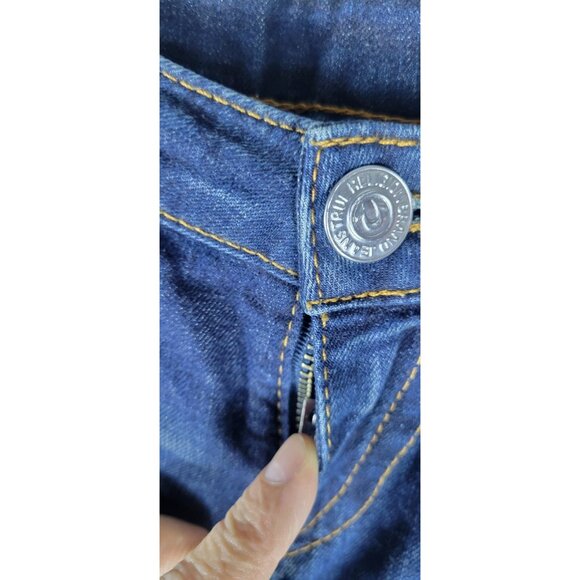 True Religion Jeans Womens 29X 32  Blue Low Rise Distressed Skinny Vintage Y2K - Picture 5 of 12